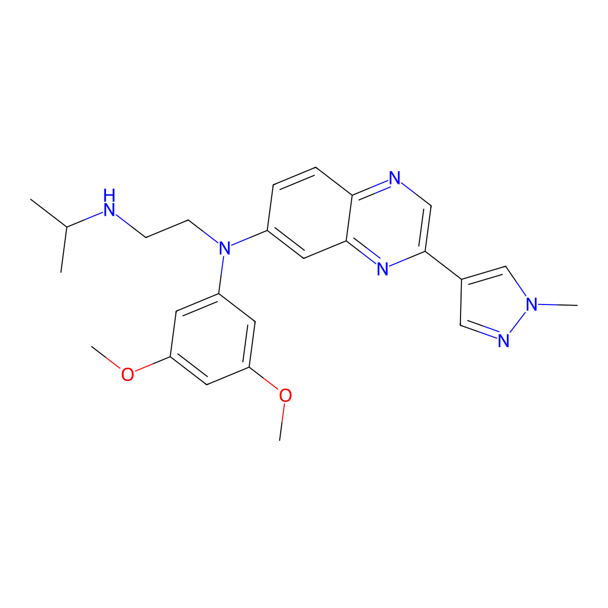Erdafitinib molecular structure, CAS 1346242-81-6
