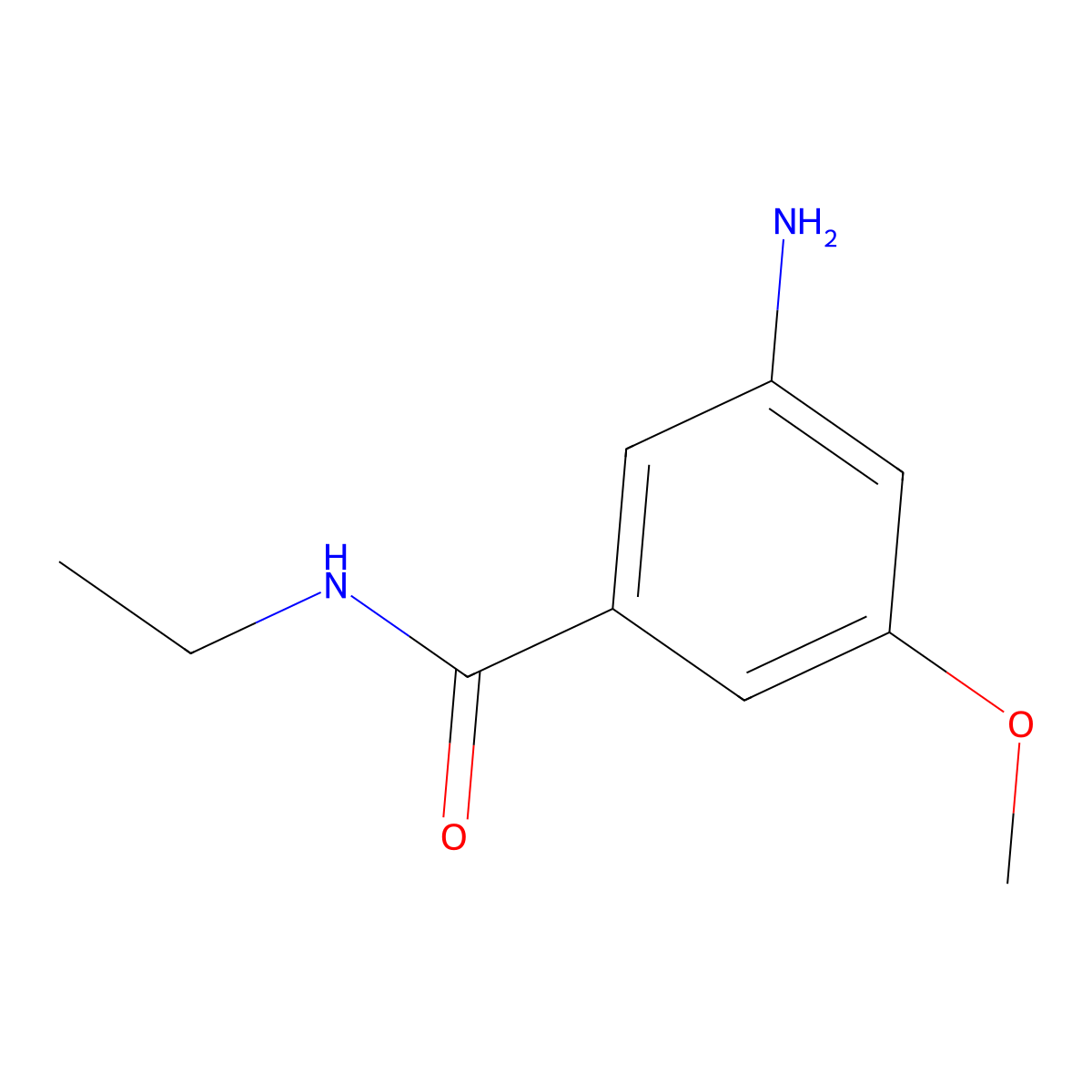 3-amino-N-ethyl-5-methoxybenzamide molecular structure, CAS 1346245-36-0