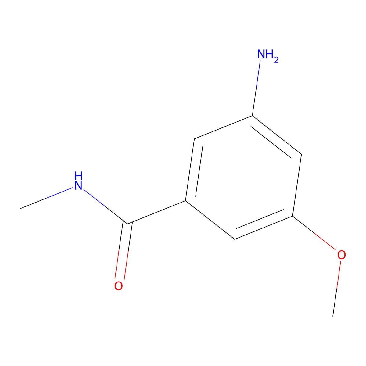 3-amino-5-methoxy-N-methylbenzamide molecular structure, CAS 1346245-37-1