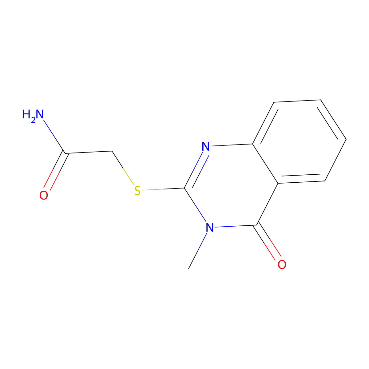 2-[(3-Methyl-4-oxo-3,4-dihydroquinazolin-2-yl)sulfanyl]acetamide molecular structure, CAS 134625-86-8