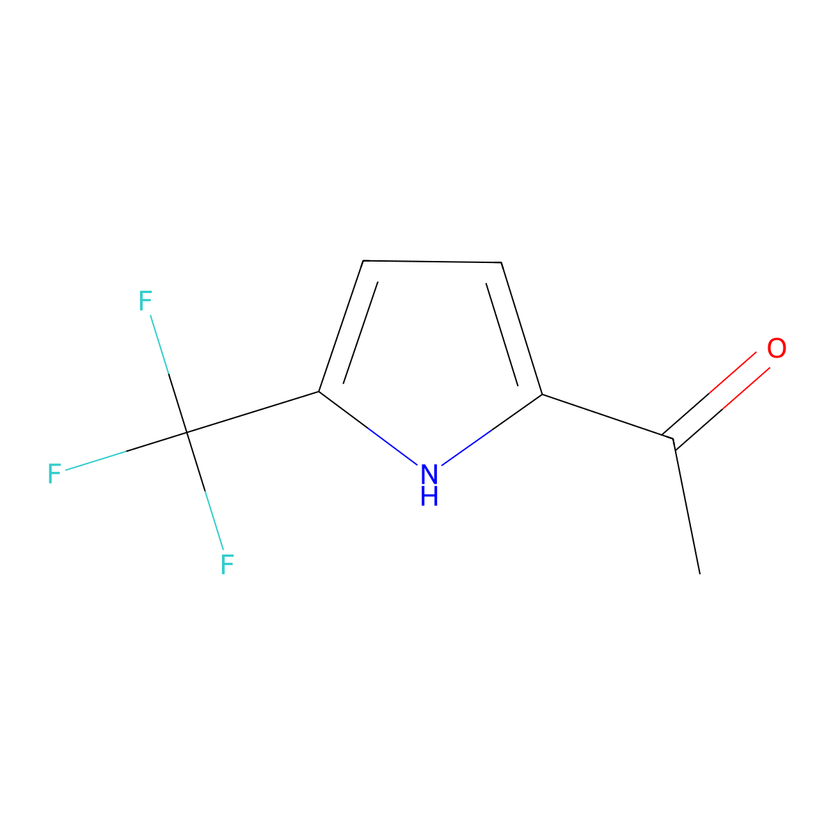 1-(5-(Trifluoromethyl)-1H-pyrrol-2-yl)ethan-1-one molecular structure, CAS 1346252-16-1