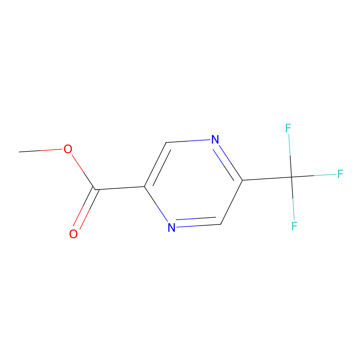 Methyl 5-(trifluoromethyl)pyrazine-2-carboxylate molecular structure, CAS 1346252-26-3