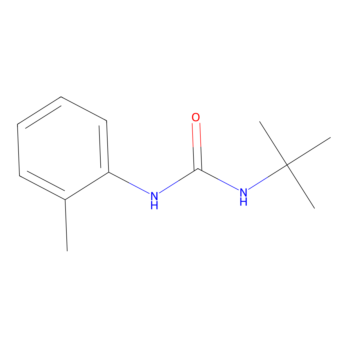 1-Tert-butyl-3-(2-methylphenyl)urea molecular structure, CAS 134627-32-0
