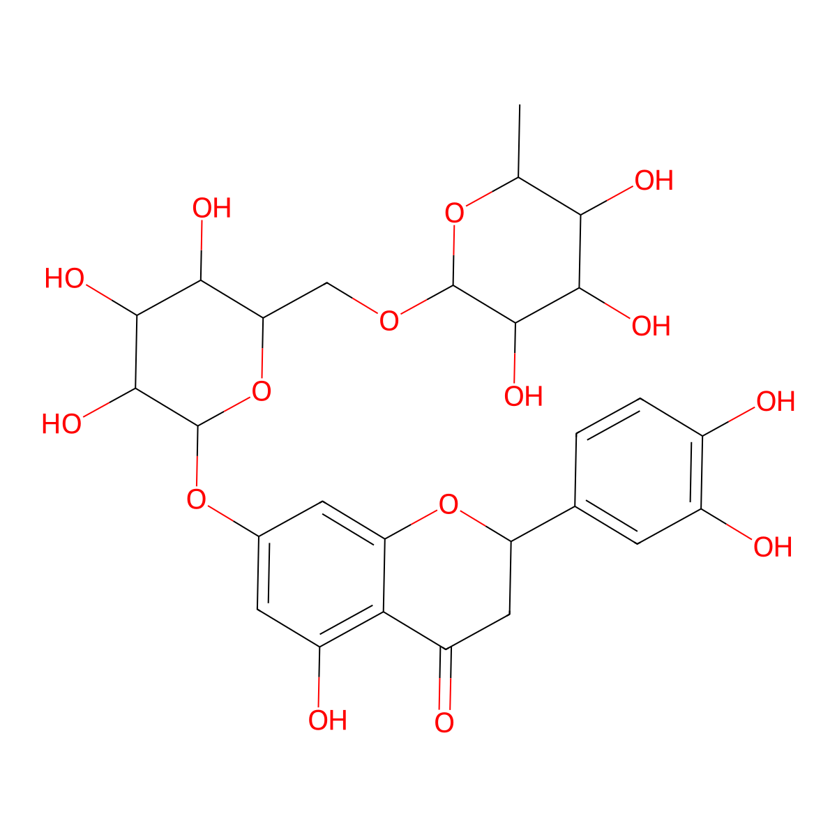Eriocitrin molecular structure, CAS 13463-28-0
