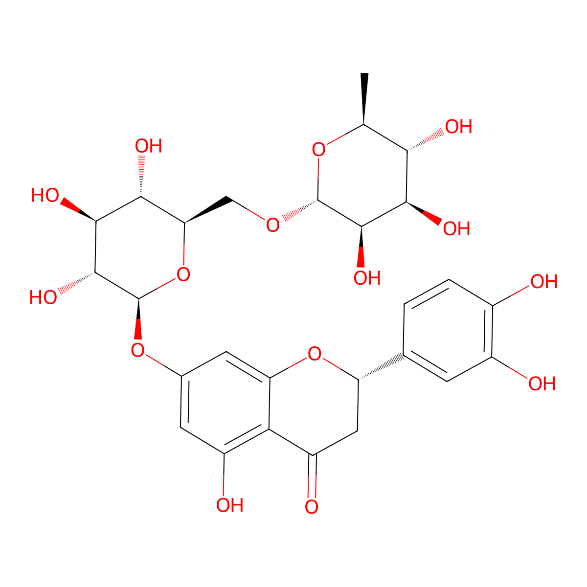 Eriocitrin molecular structure, CAS 13463-28-0