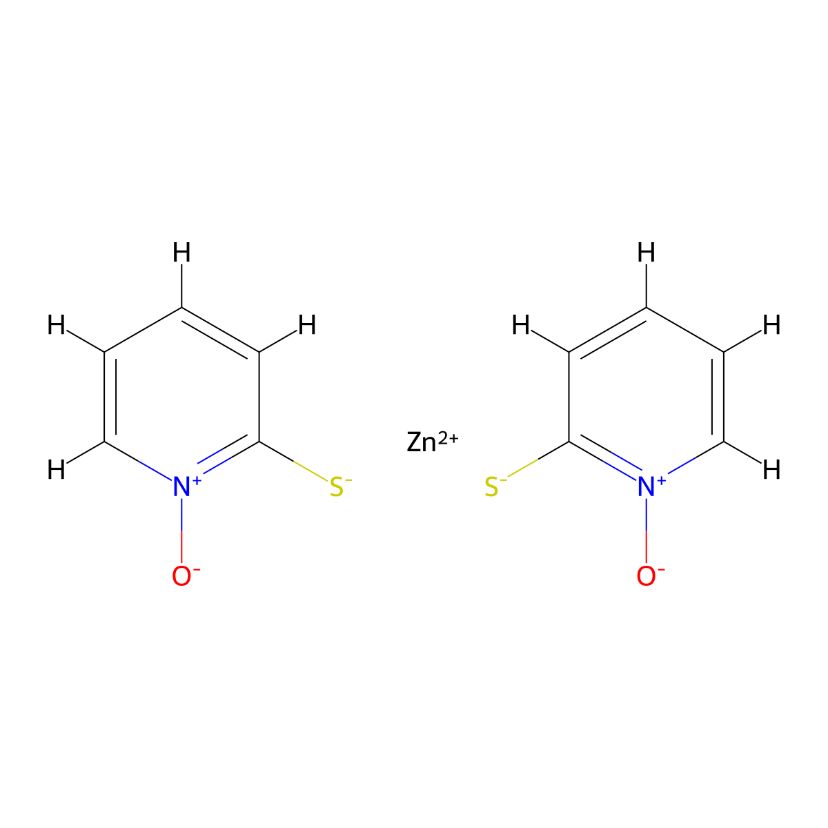 Pyrithione Zinc molecular structure, CAS 13463-41-7
