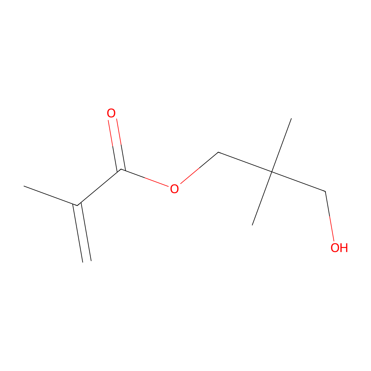 3-Hydroxy-2,2-dimethylpropyl methacrylate molecular structure, CAS 13463-71-3