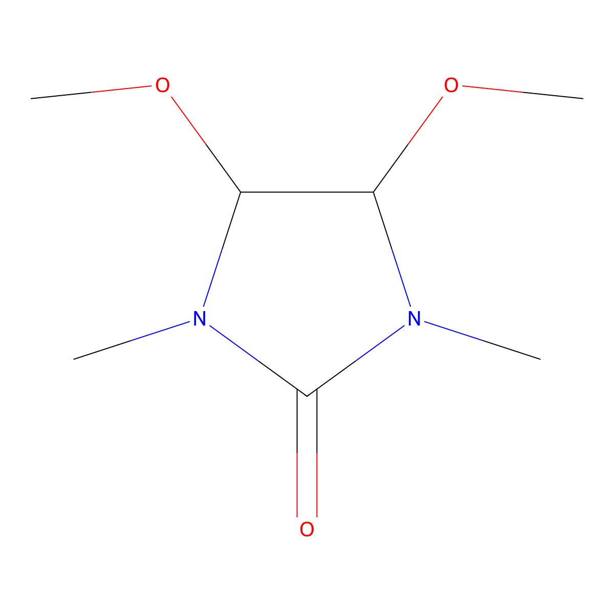 2-Imidazolidinone, 4,5-dimethoxy-1,3-dimethyl- molecular structure, CAS 13464-10-3