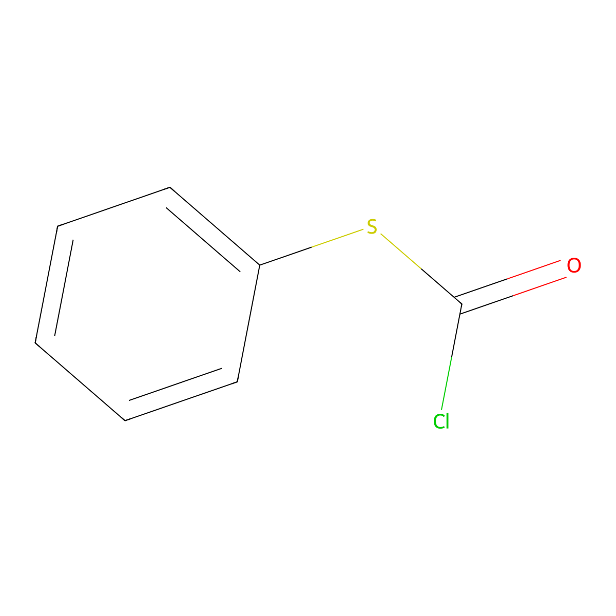 Carbonochloridothioic acid, S-phenyl ester molecular structure, CAS 13464-19-2