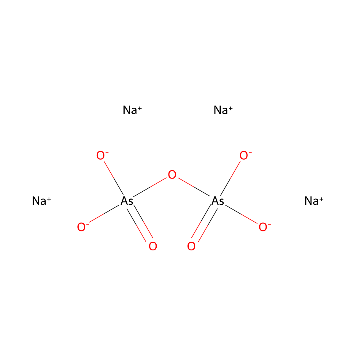 Sodium diarsenate molecular structure, CAS 13464-42-1