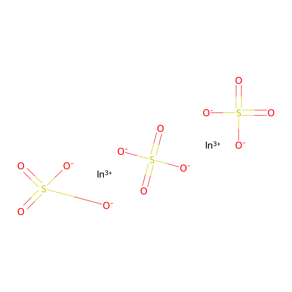 Indium sulfate molecular structure, CAS 13464-82-9