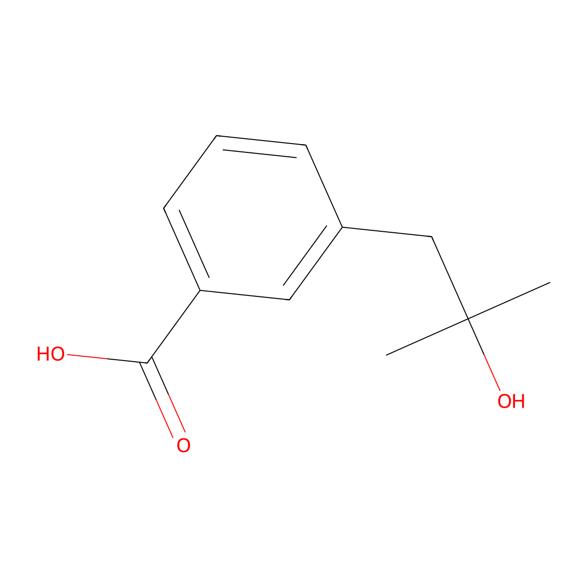 3-(2-Hydroxy-2-methylpropyl)benzoic acid molecular structure, CAS 1346424-45-0