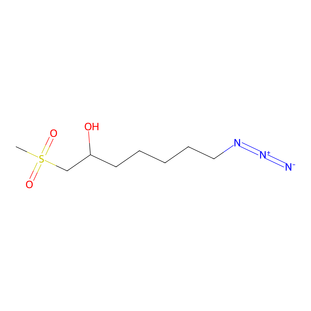 7-Azido-1-(methylsulfonyl)-2-heptanol molecular structure, CAS 1346434-30-7