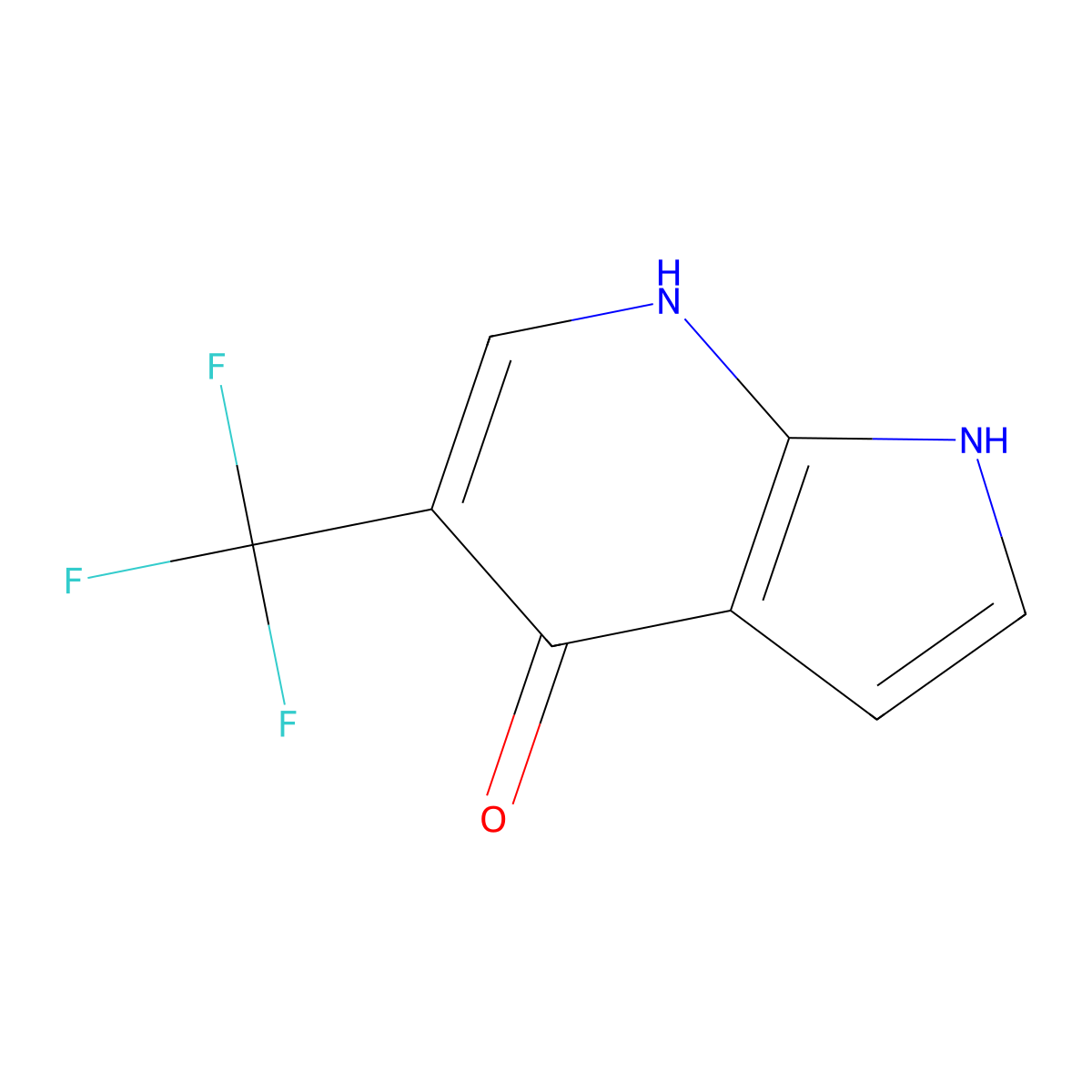 5-(trifluoromethyl)-1H-pyrrolo[2,3-b]pyridin-4-ol molecular structure, CAS 1346446-84-1