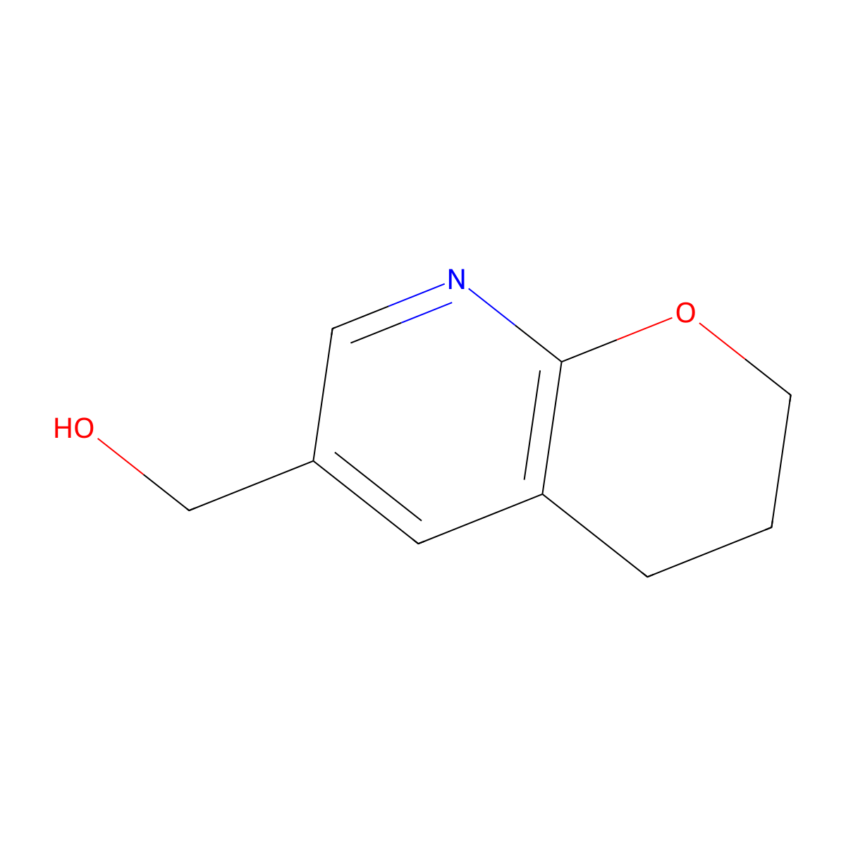 (3,4-Dihydro-2H-pyrano[2,3-b]pyridin-6-yl)methanol molecular structure, CAS 1346446-87-4