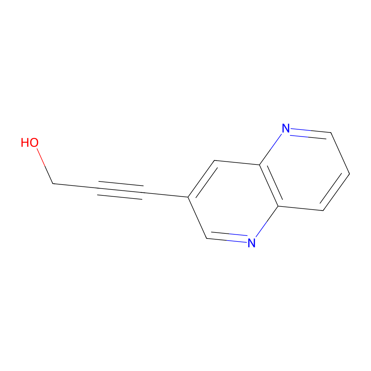 3-(1,5-Naphthyridin-3-yl)prop-2-yn-1-ol molecular structure, CAS 1346446-91-0