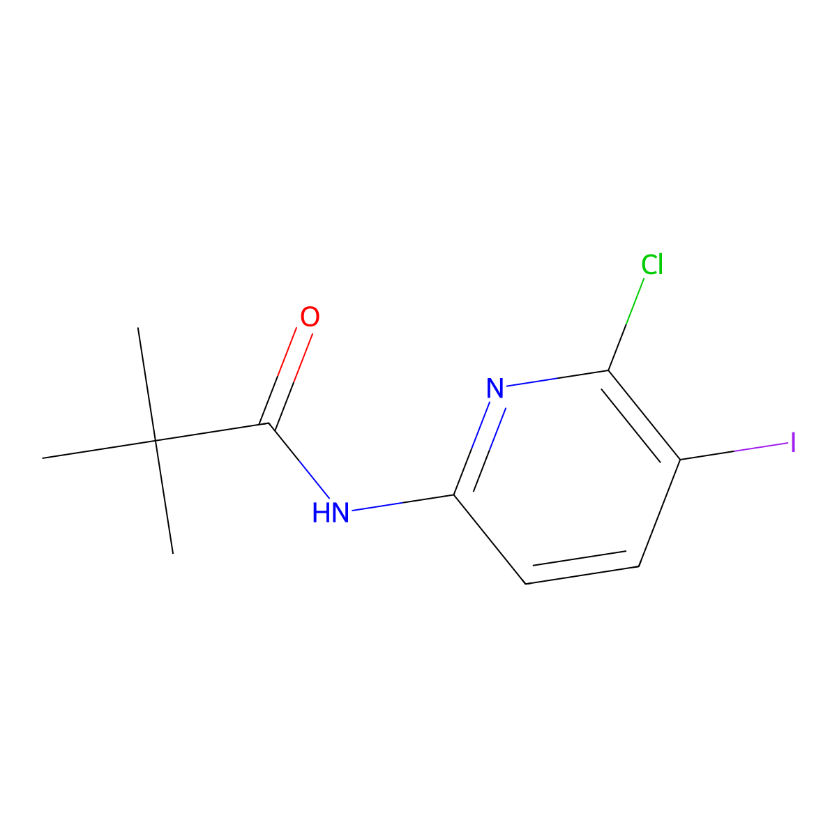 N-(6-Chloro-5-iodopyridin-2-yl)pivalamide molecular structure, CAS 1346447-30-0