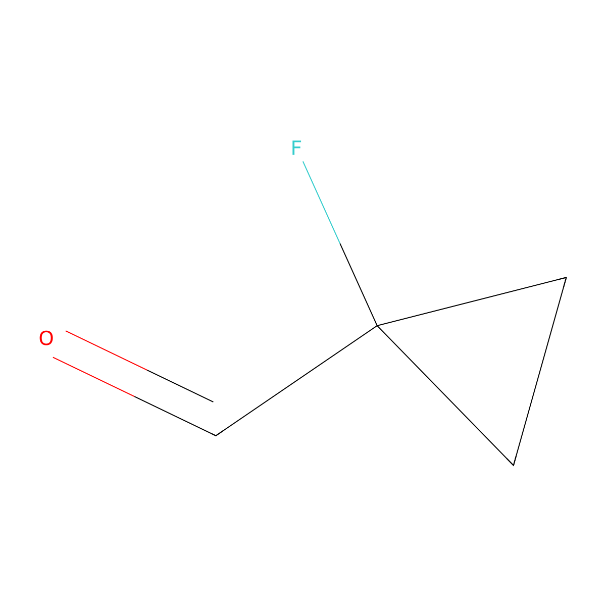 1-Fluorocyclopropane-1-carbaldehyde molecular structure, CAS 134645-39-9