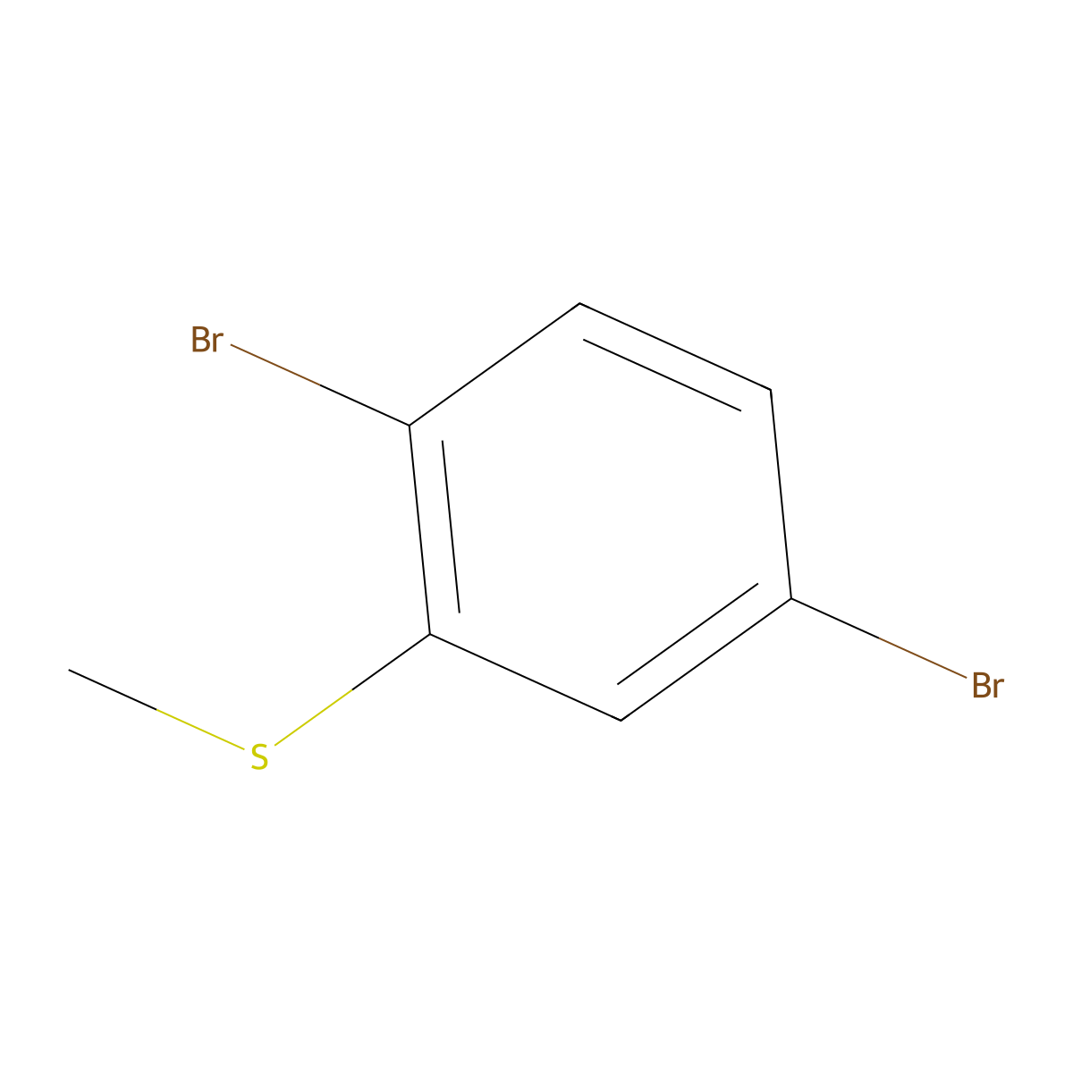 1,4-Dibromo-2-(methylthio)benzene molecular structure, CAS 134646-03-0