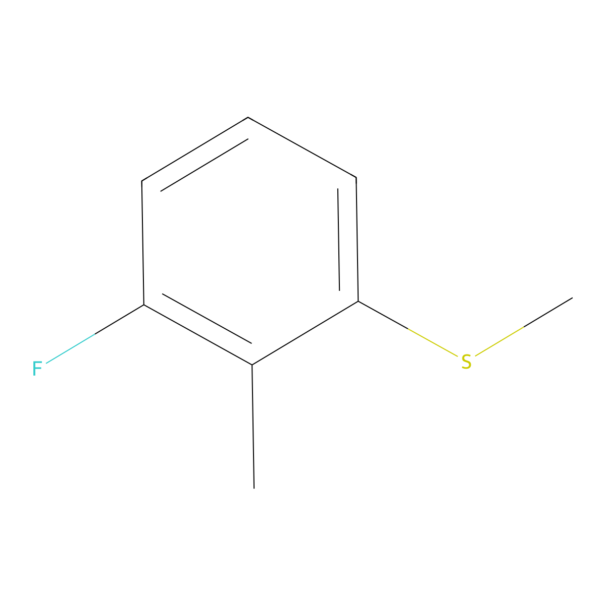 3-Fluoro-2-methylphenyl methyl sulfide molecular structure, CAS 134646-04-1