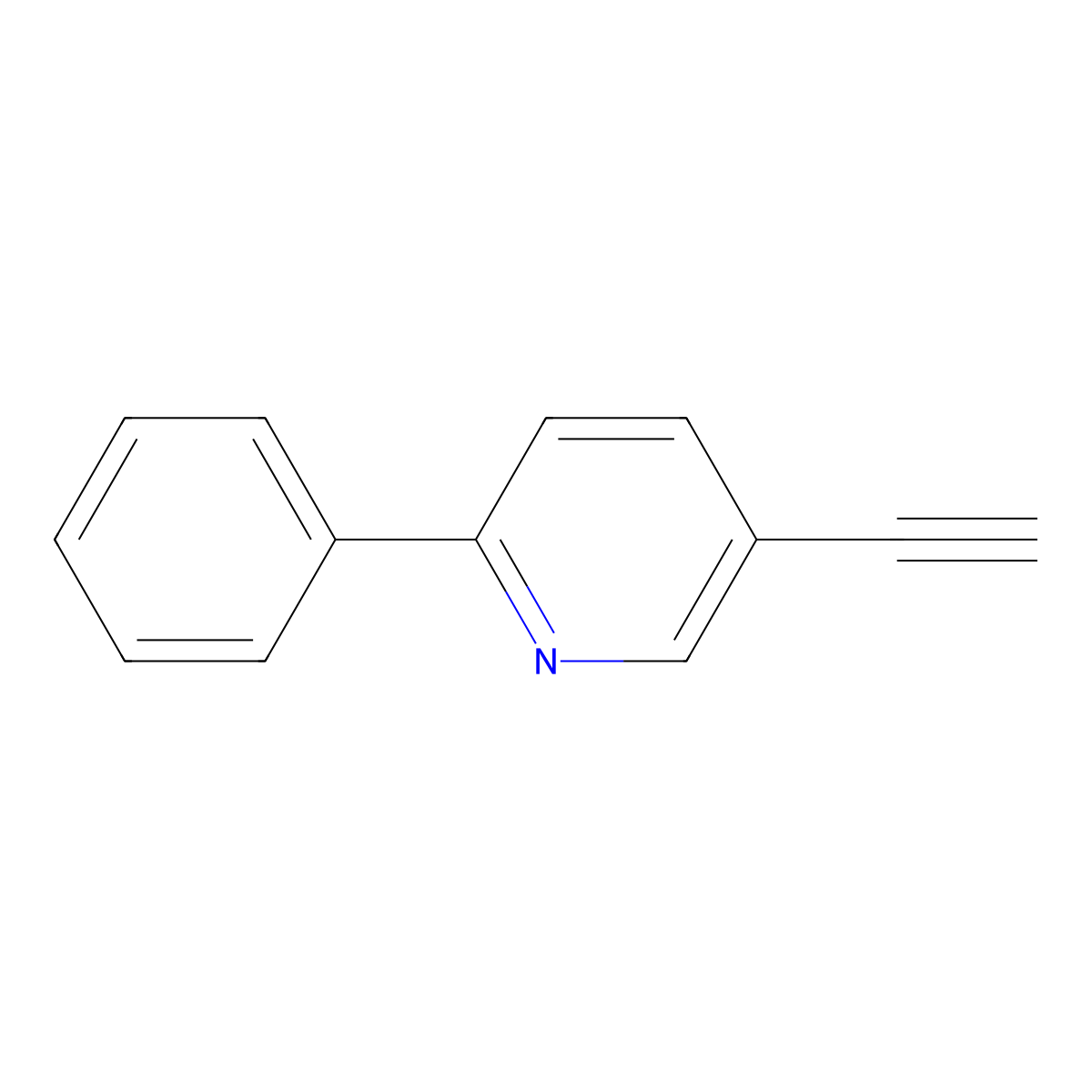 5-Ethynyl-2-phenylpyridine molecular structure, CAS 1346462-88-1
