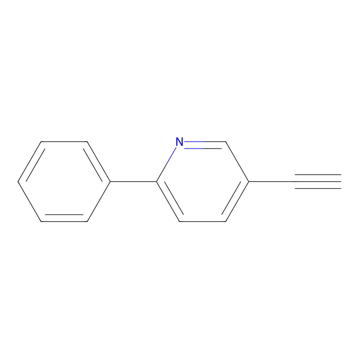 5-Ethynyl-2-phenylpyridine molecular structure, CAS 1346462-88-1