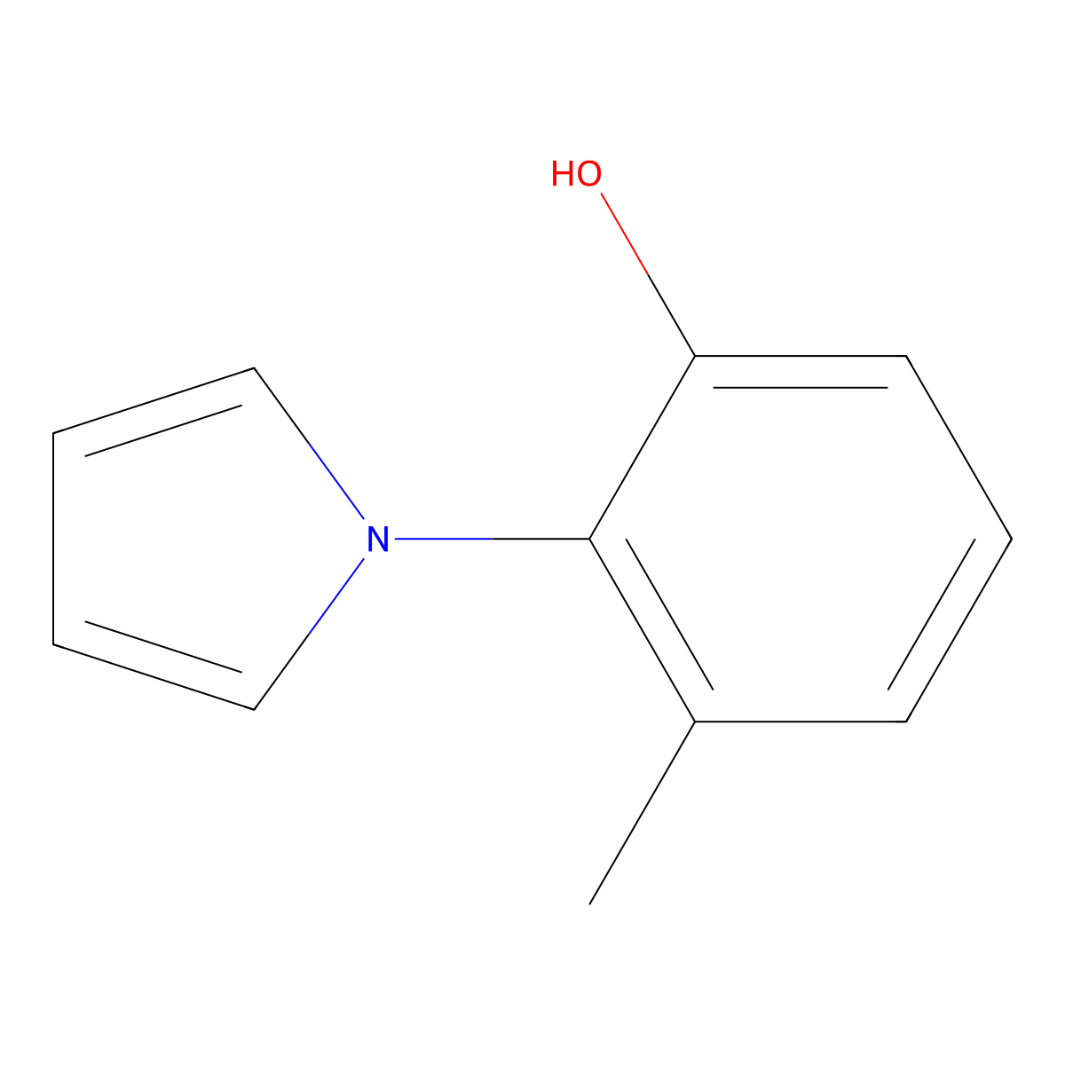 3-methyl-2-(1H-pyrrol-1-yl)phenol molecular structure, CAS 1346497-81-1