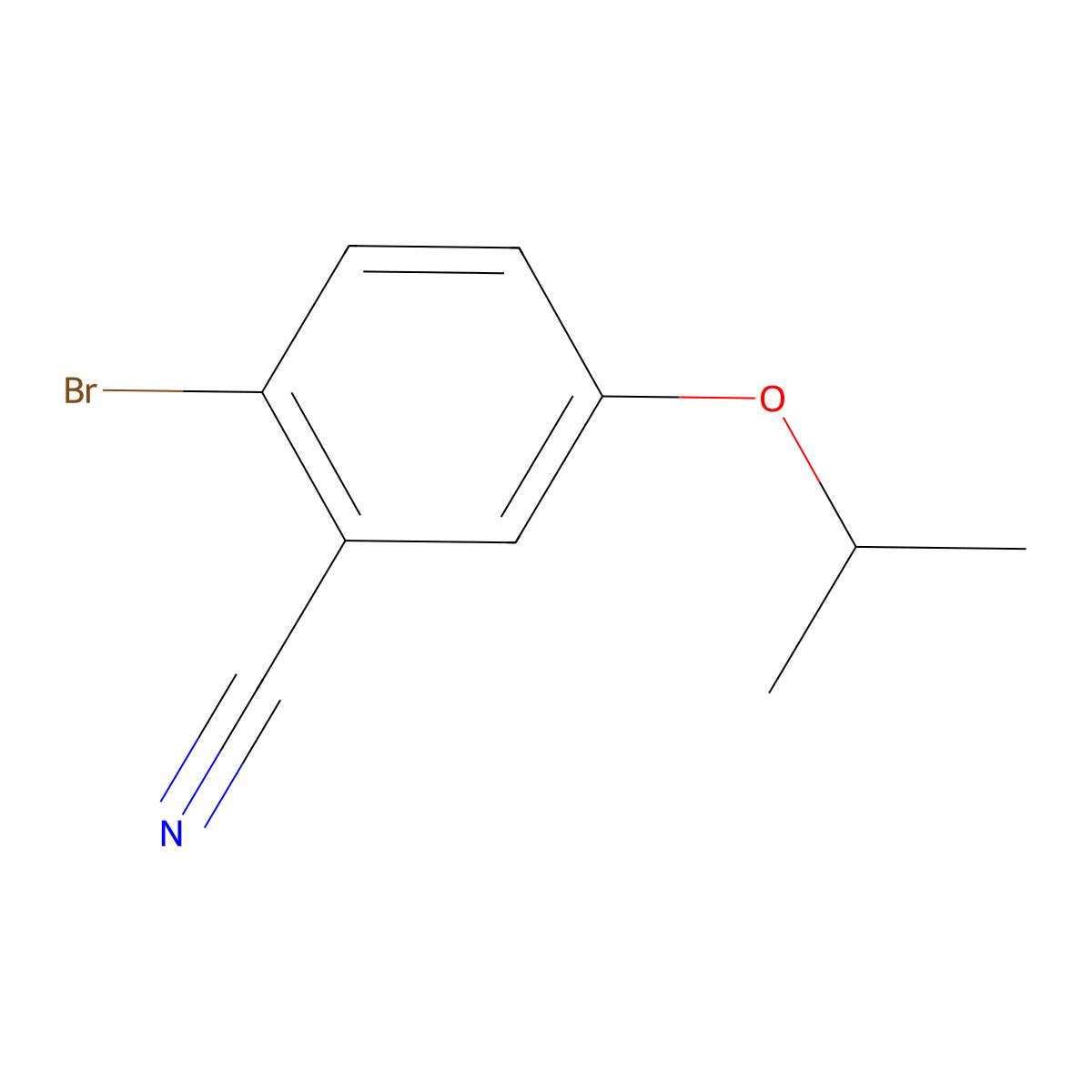 2-Bromo-5-isopropoxybenzonitrile molecular structure, CAS 1346498-52-9