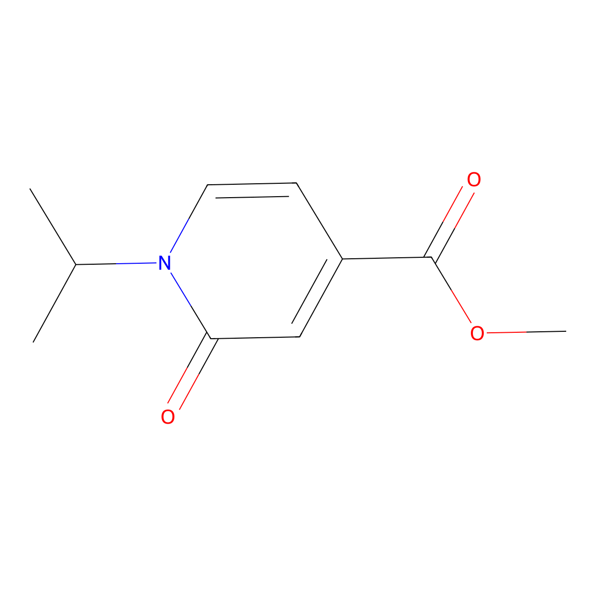 Methyl 1-isopropyl-2-oxo-1,2-dihydropyridine-4-carboxylate molecular structure, CAS 1346498-58-5