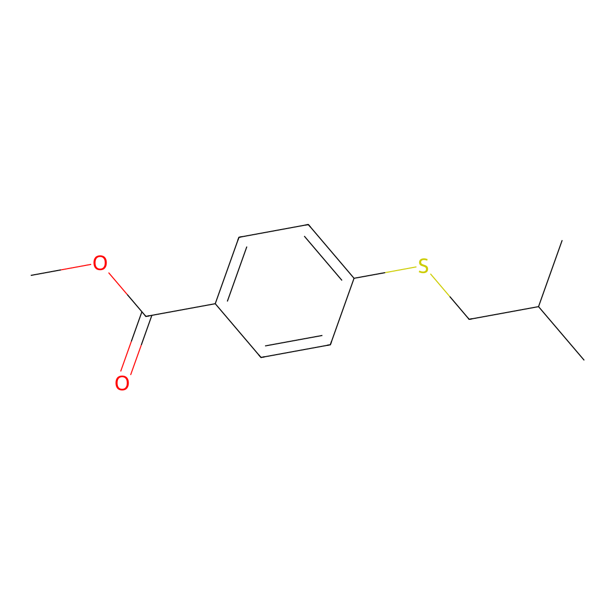 Methyl 4-(isobutylthio)benzoate molecular structure, CAS 1346498-71-2