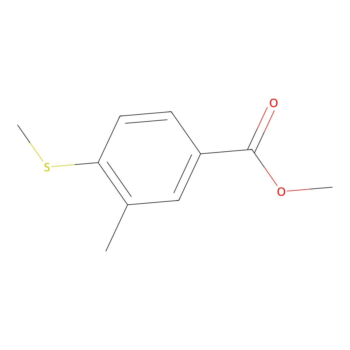 Methyl 3-methyl-4-(methylthio)benzoate molecular structure, CAS 1346498-75-6
