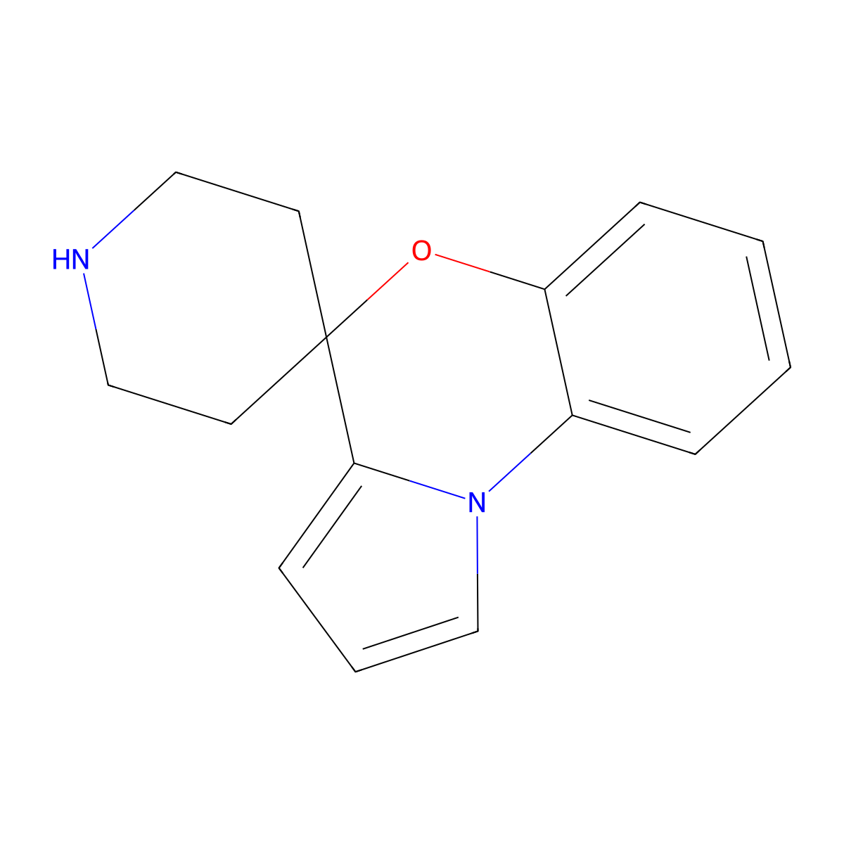 Spiro[benzo[b]pyrrolo[1,2-d][1,4]oxazine-4,4'-piperidine] molecular structure, CAS 1346499-00-0
