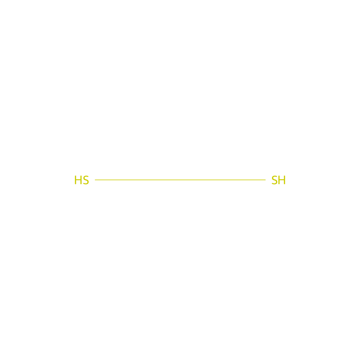 Hydrogen disulfide molecular structure, CAS 13465-07-1