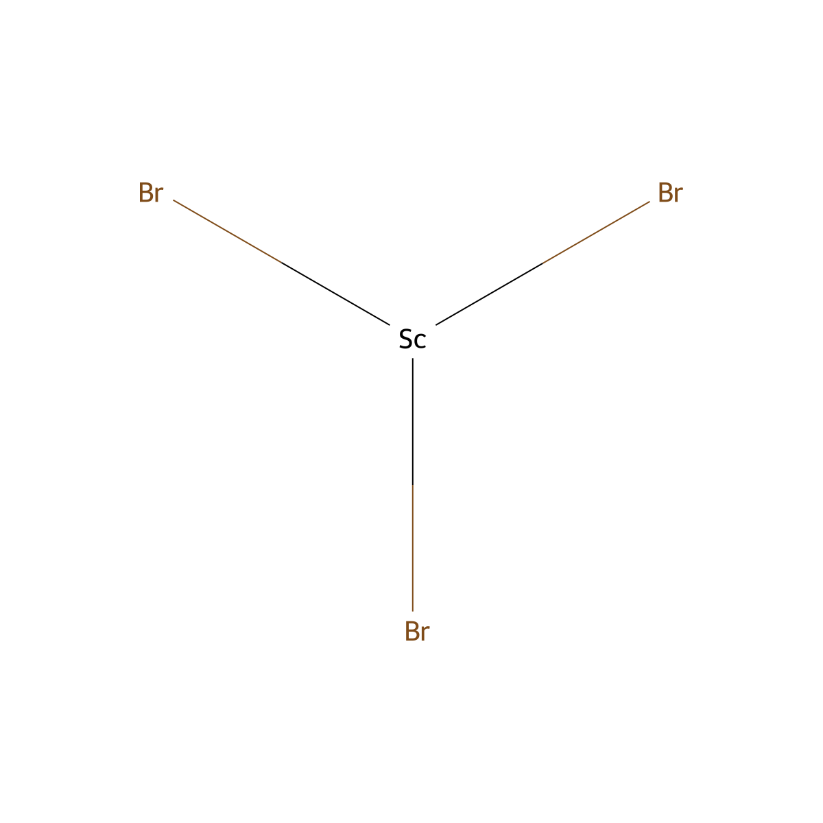 Scandium bromide (ScBr3) molecular structure, CAS 13465-59-3