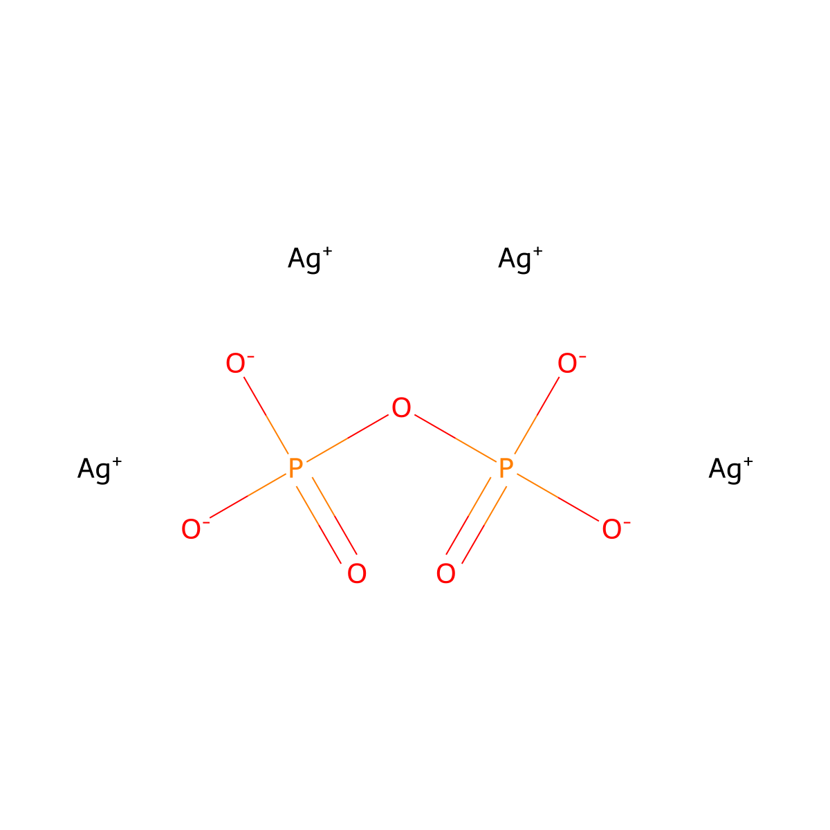 Diphosphoric acid, silver(1+) salt (1:4) molecular structure, CAS 13465-97-9