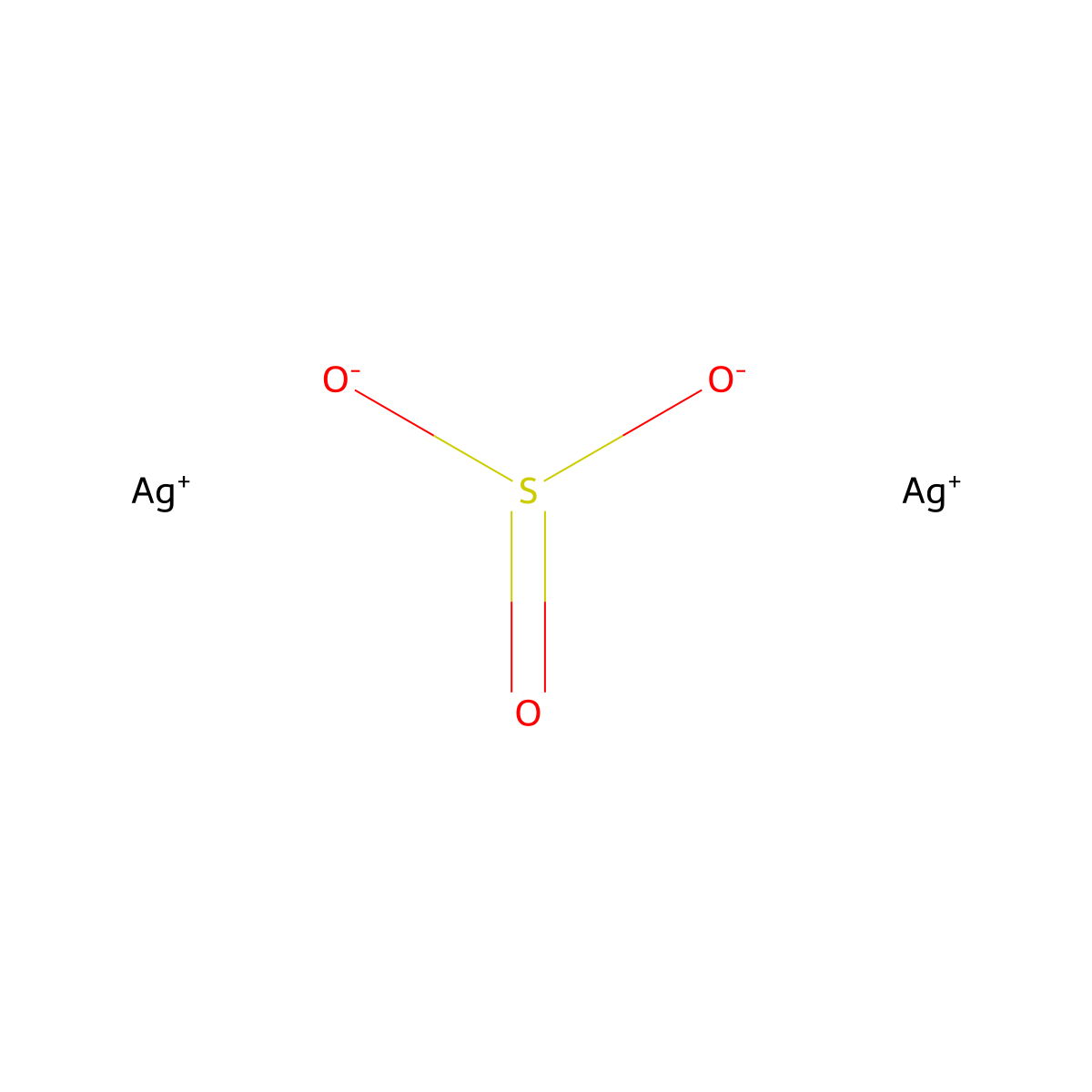 Sulfurous acid, silver(1+) salt (1:2) molecular structure, CAS 13465-98-0