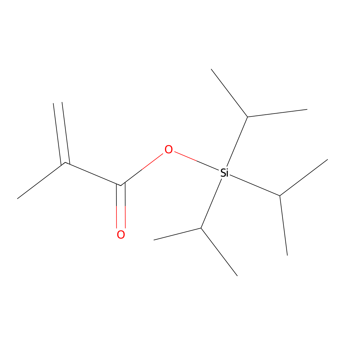 Tris(1-methylethyl)silyl 2-methyl-2-propenoate molecular structure, CAS 134652-60-1