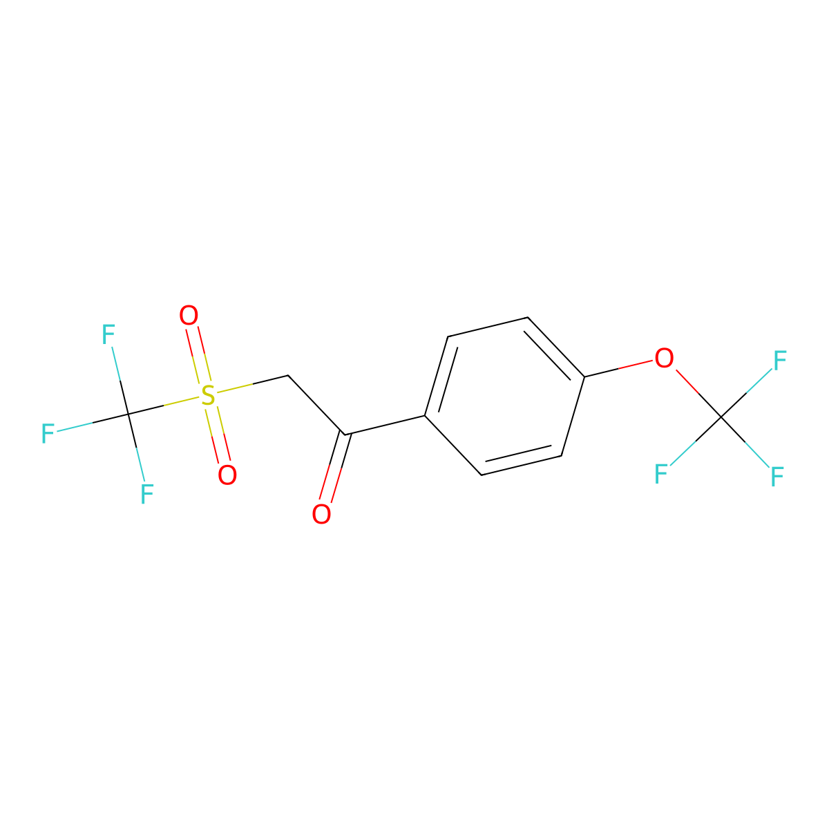 2-(Trifluoromethane)sulfonyl-1-[4-(trifluoromethoxy)phenyl]ethan-1-one molecular structure, CAS 1346521-24-1