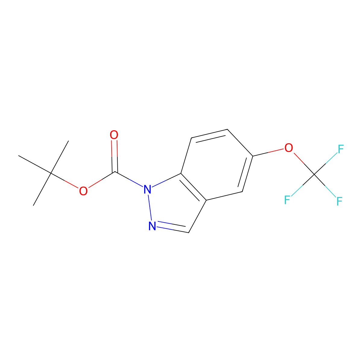 tert-Butyl 5-(trifluoromethoxy)-1H-indazole-1-carboxylate molecular structure, CAS 1346521-27-4