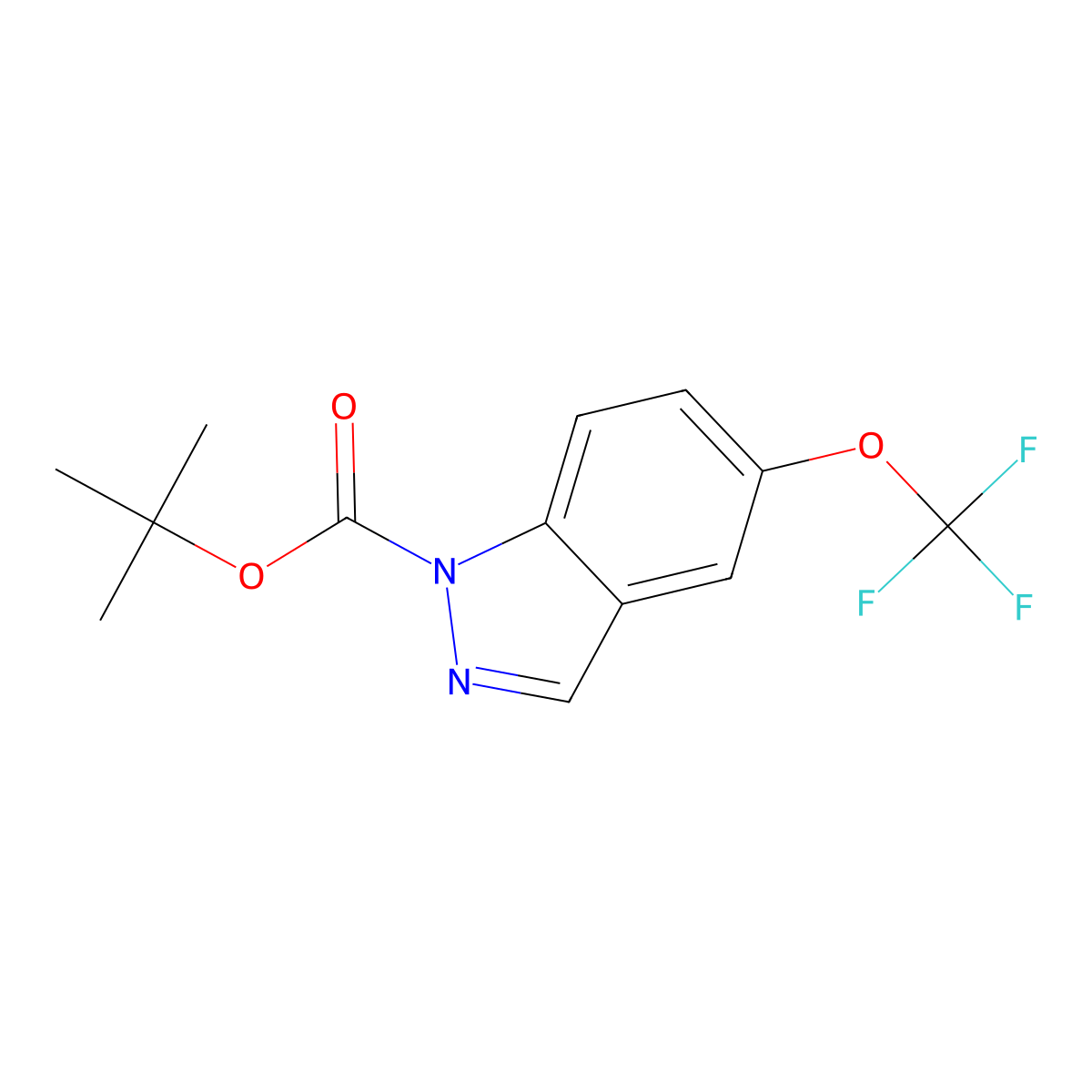 tert-Butyl 5-(trifluoromethoxy)-1H-indazole-1-carboxylate molecular structure, CAS 1346521-27-4