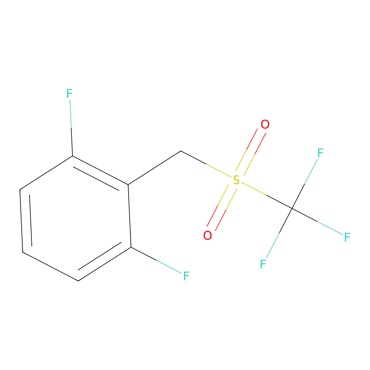 2,6-Difluorophenyl(trifluoromethylsulfonyl)methane molecular structure, CAS 1346521-50-3