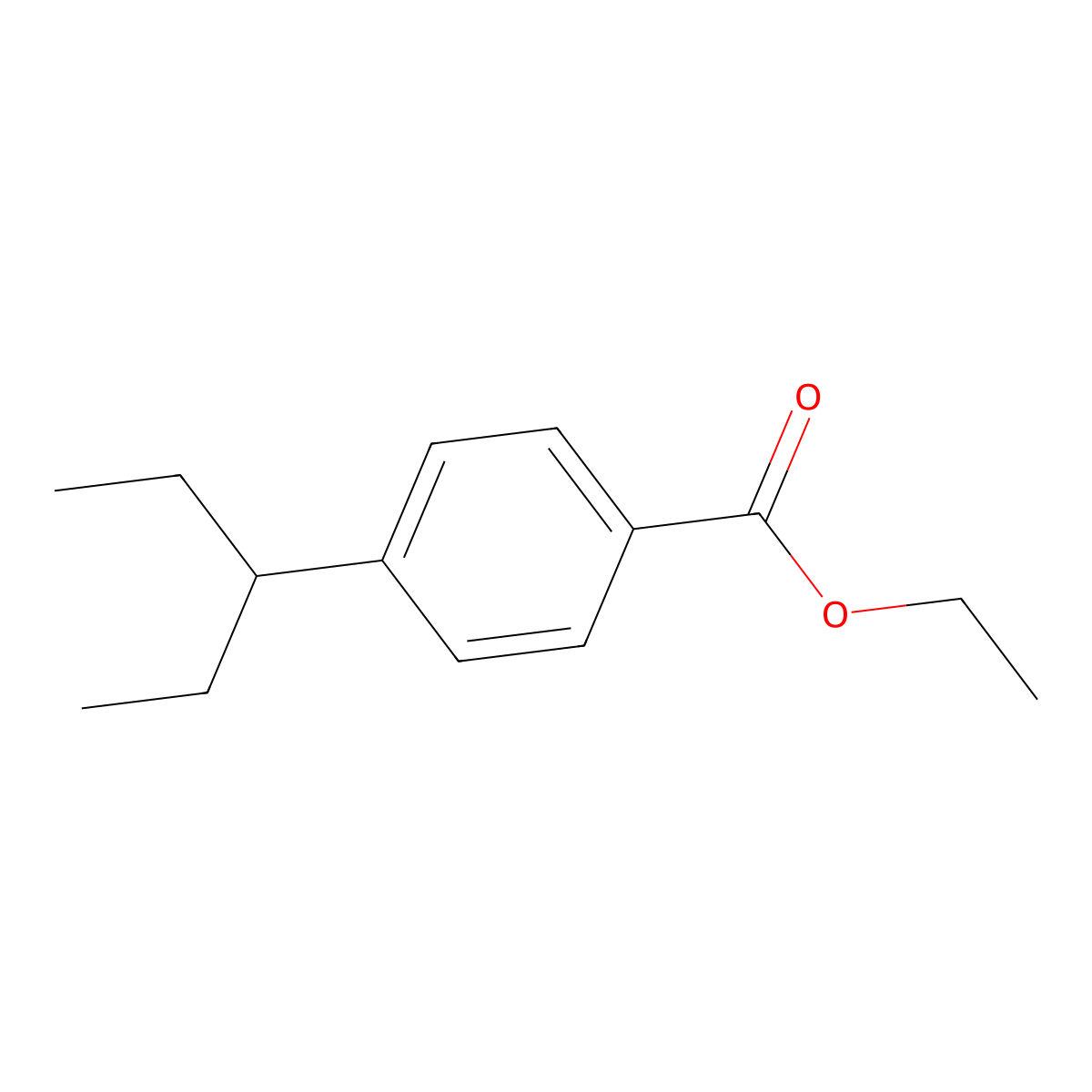 Ethyl 4-(1-ethylpropyl)benzoate molecular structure, CAS 1346521-62-7