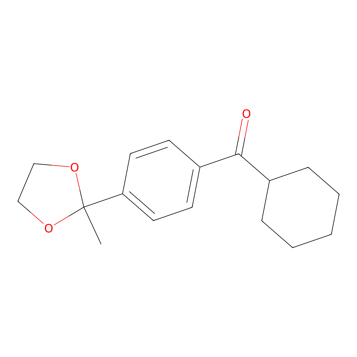 Cyclohexyl 4-(2-Methyl-1,3-dioxolan-2-yl)phenyl ketone molecular structure, CAS 1346523-52-1