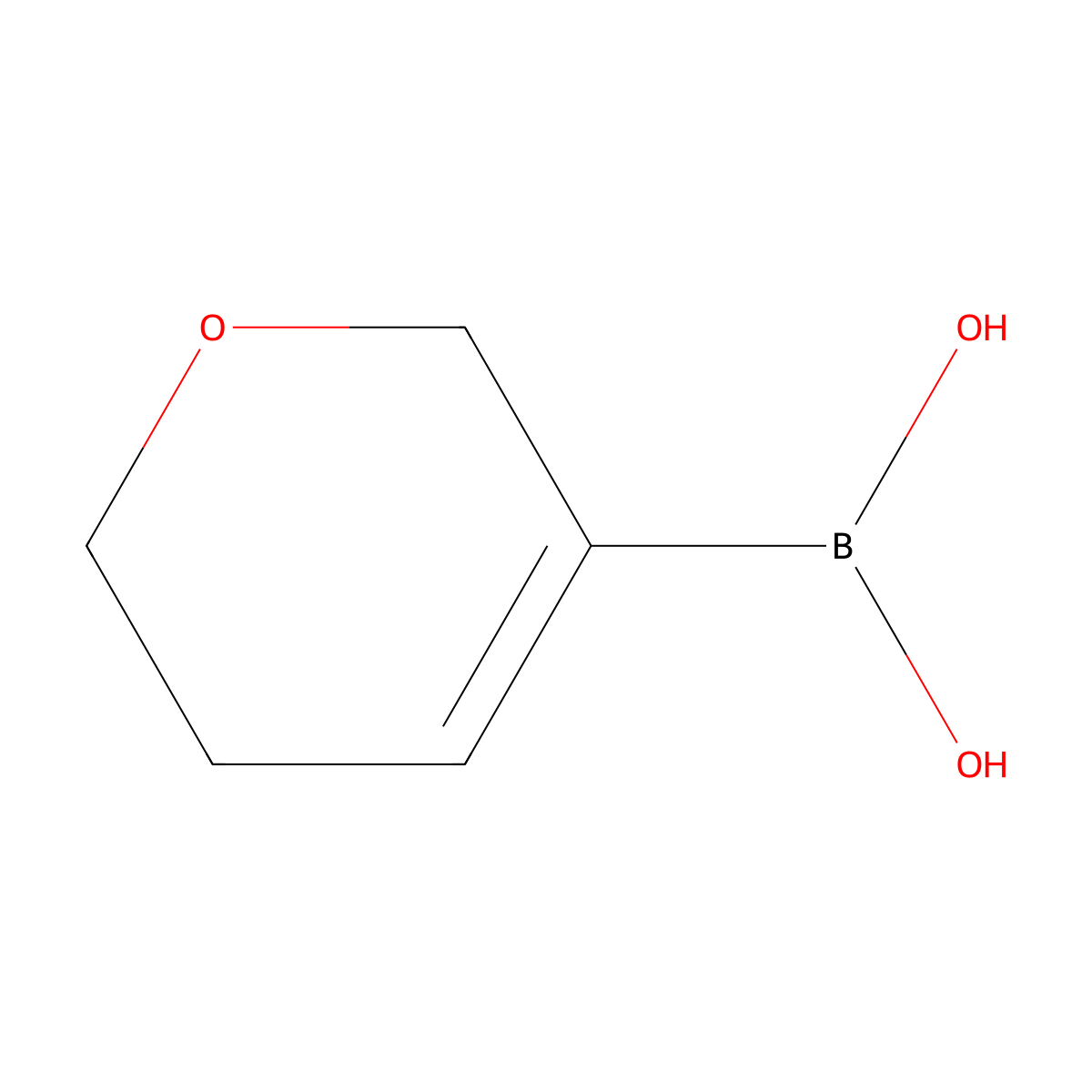 (5,6-Dihydro-2H-pyran-3-yl)boronic acid molecular structure, CAS 1346526-57-5