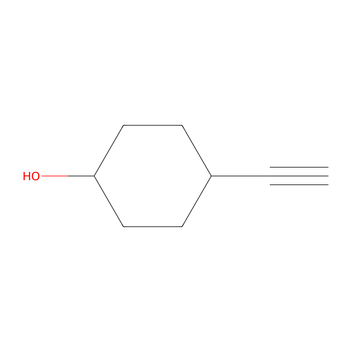 4-Ethynylcyclohexan-1-ol molecular structure, CAS 1346526-64-4