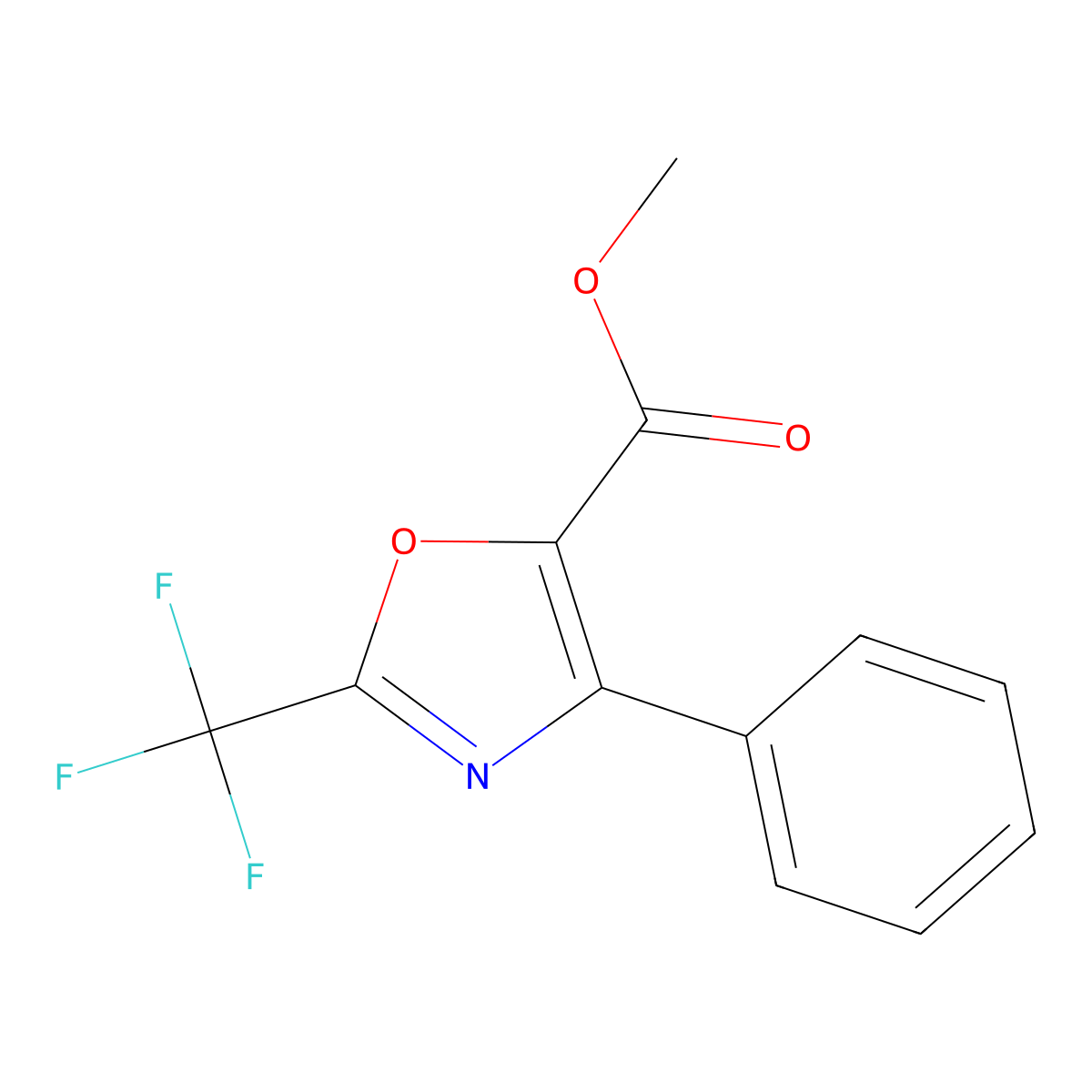 Methyl 4-phenyl-2-(trifluoromethyl)oxazole-5-carboxylate molecular structure, CAS 1346526-79-1