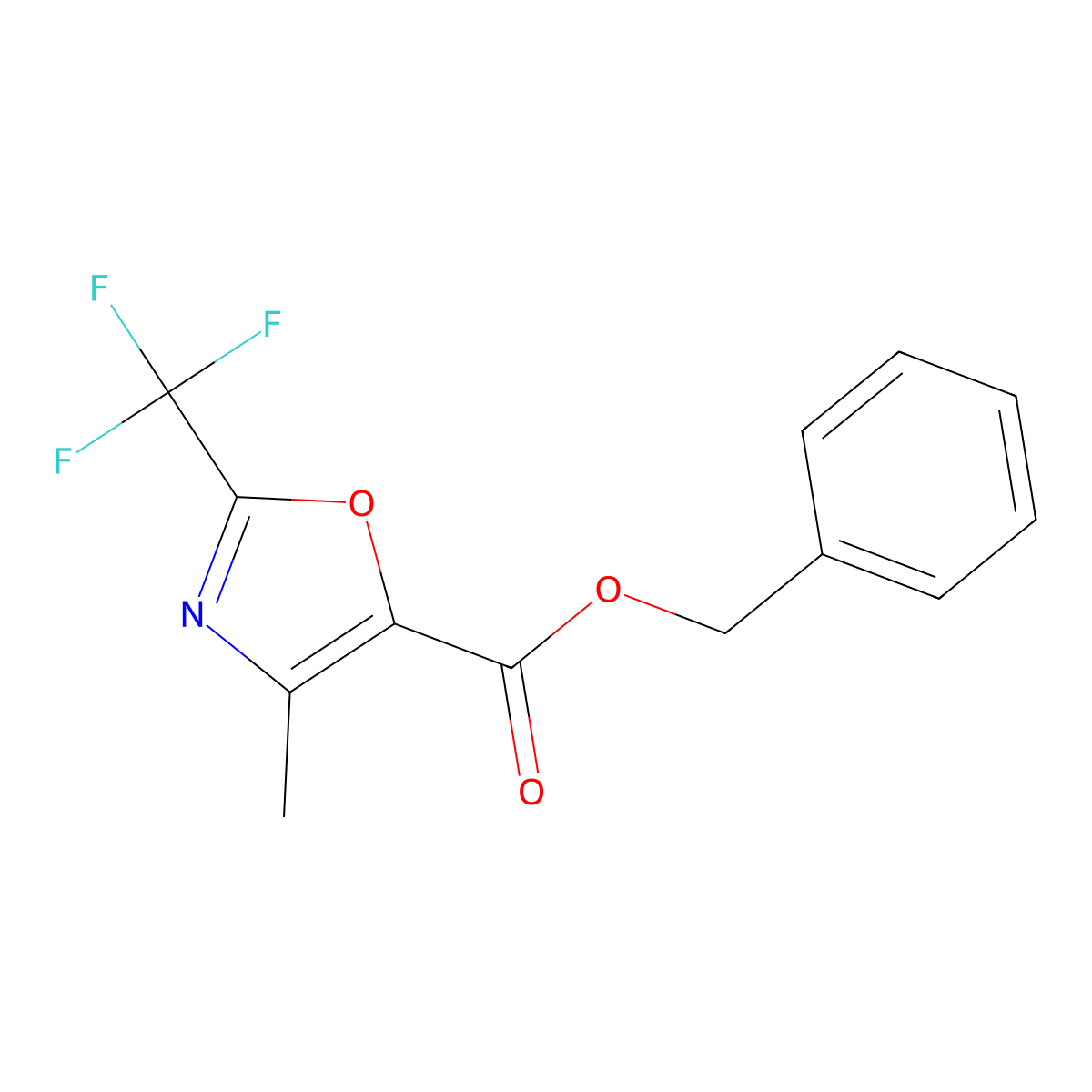 Benzyl 4-methyl-2-(trifluoromethyl)oxazole-5-carboxylate molecular structure, CAS 1346526-84-8