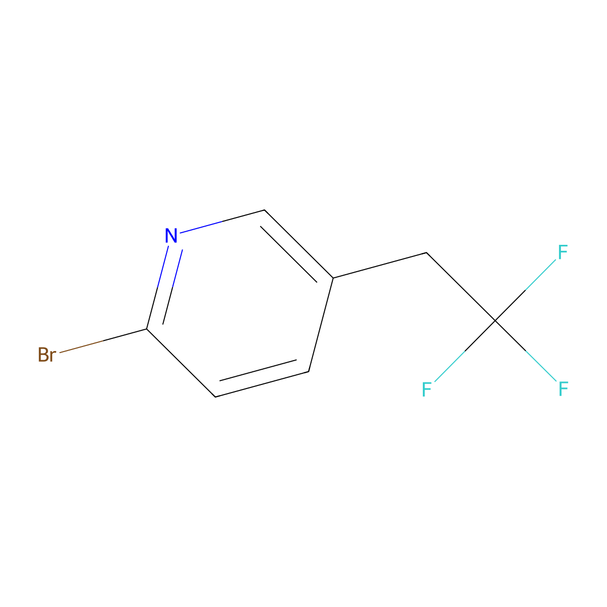 2-Bromo-5-(2,2,2-trifluoroethyl)pyridine molecular structure, CAS 1346531-45-0
