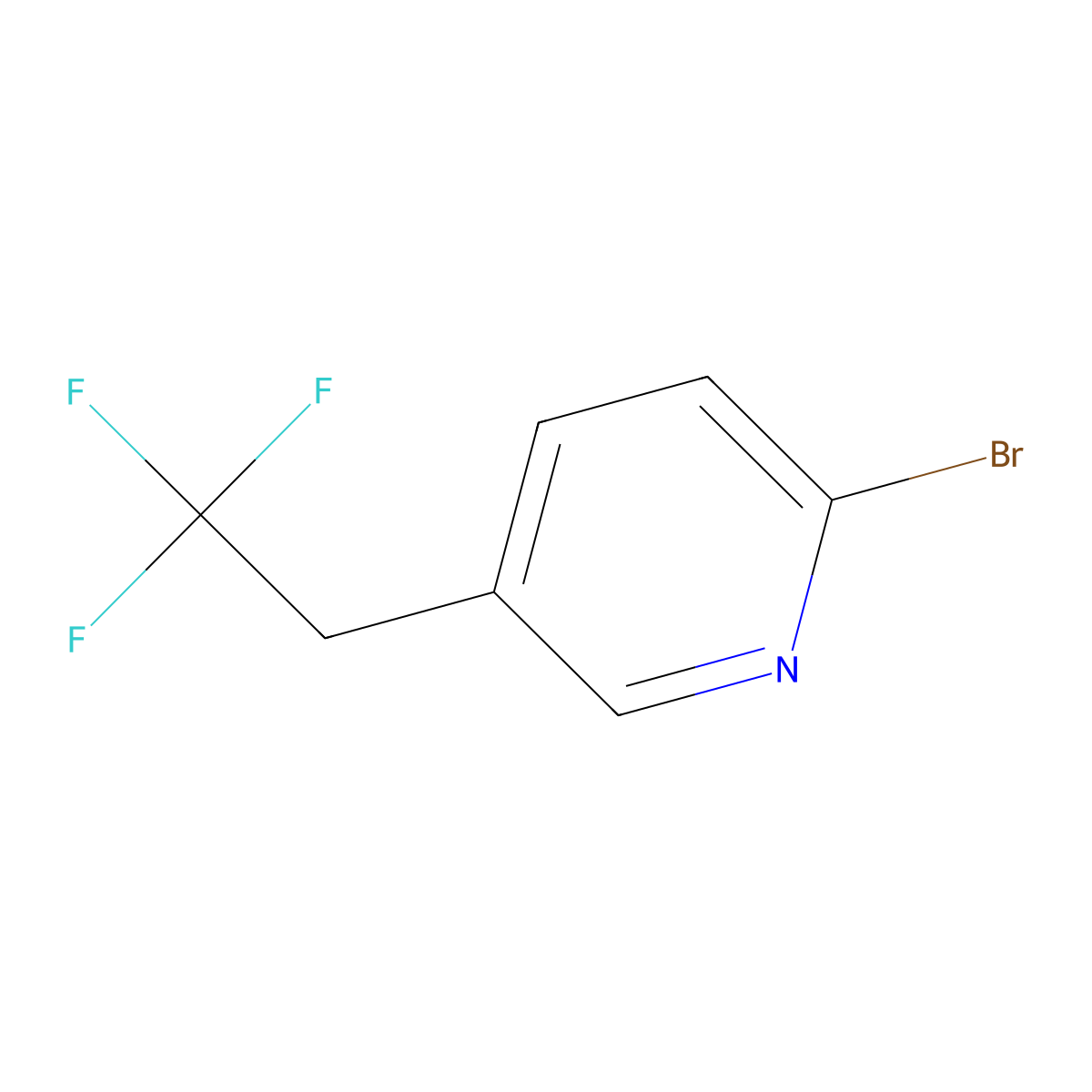 2-Bromo-5-(2,2,2-trifluoroethyl)pyridine molecular structure, CAS 1346531-45-0