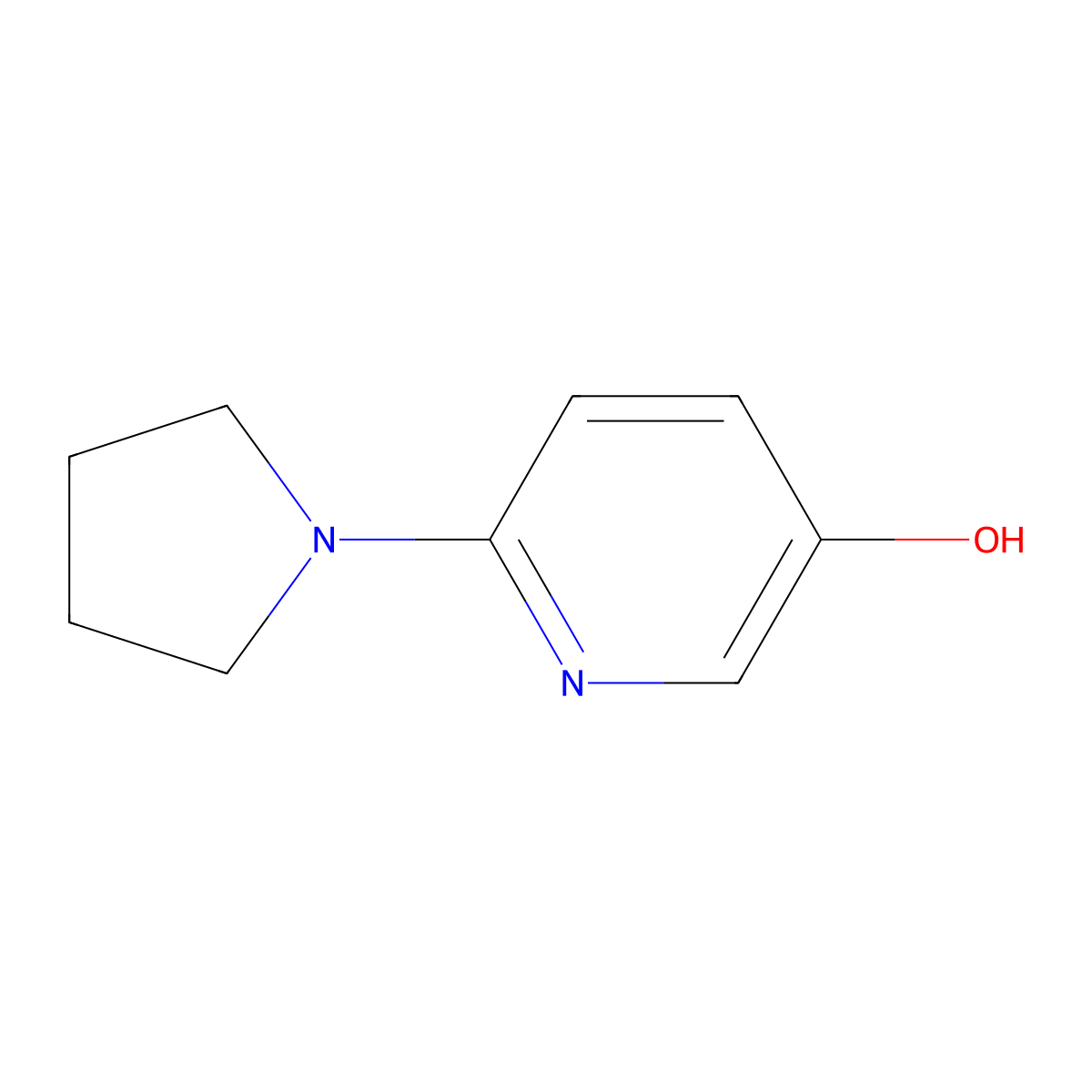 6-(Pyrrolidin-1-yl)pyridin-3-ol molecular structure, CAS 1346532-00-0